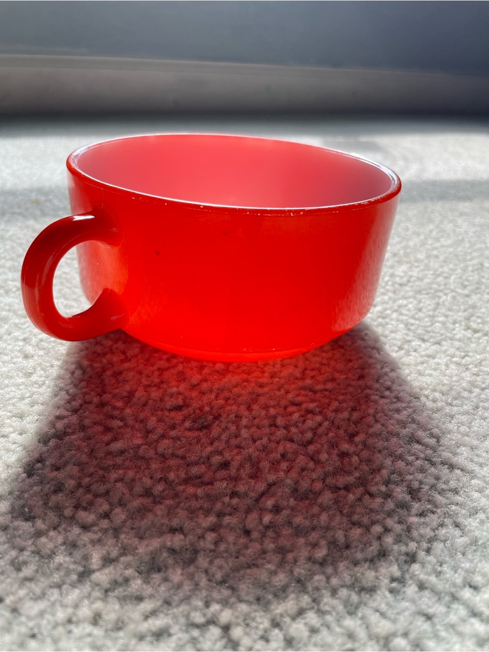 Bright Orange Glassbake Vintage Coffee Mug